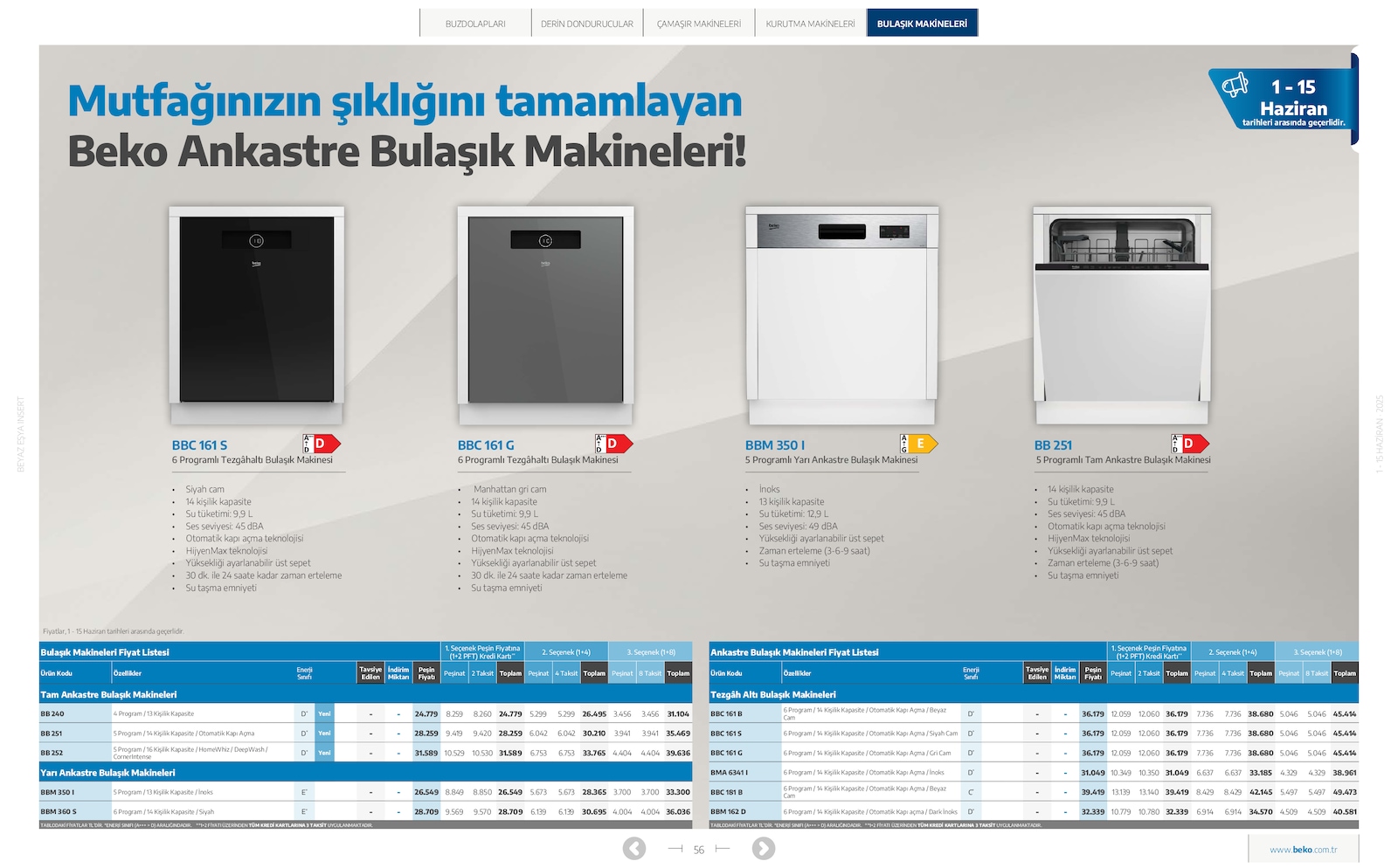 Beyaz Eşya Broşürü - Sayfa 56