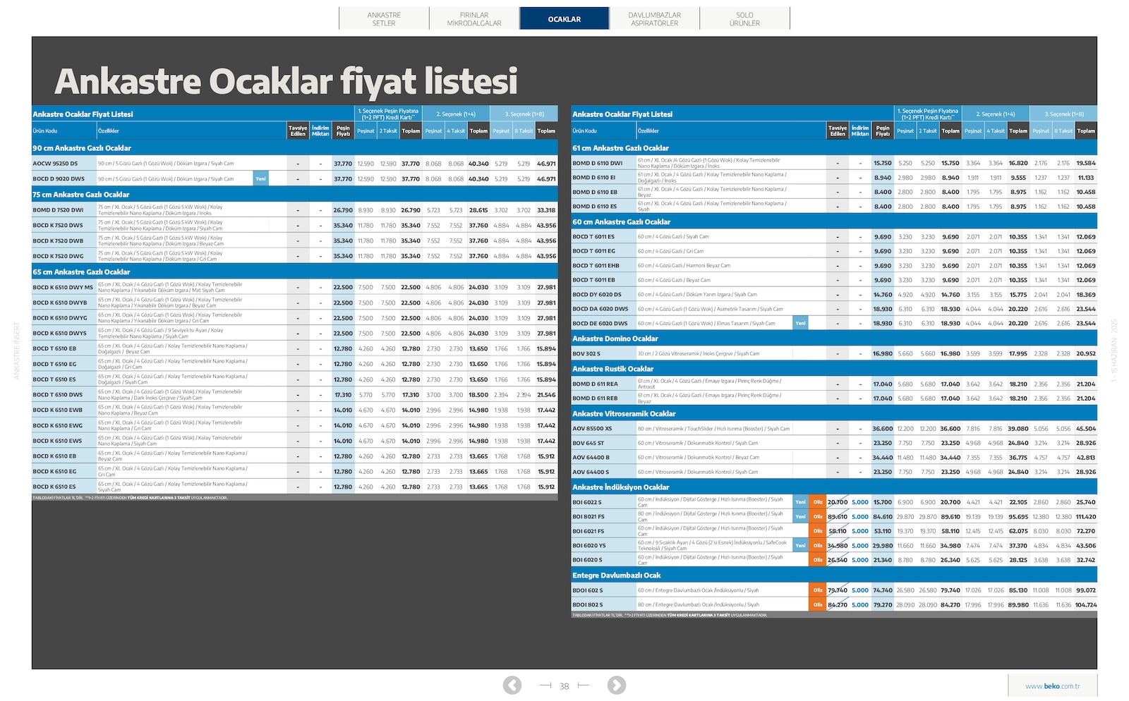 Ankastre Broşürü - Sayfa 38
