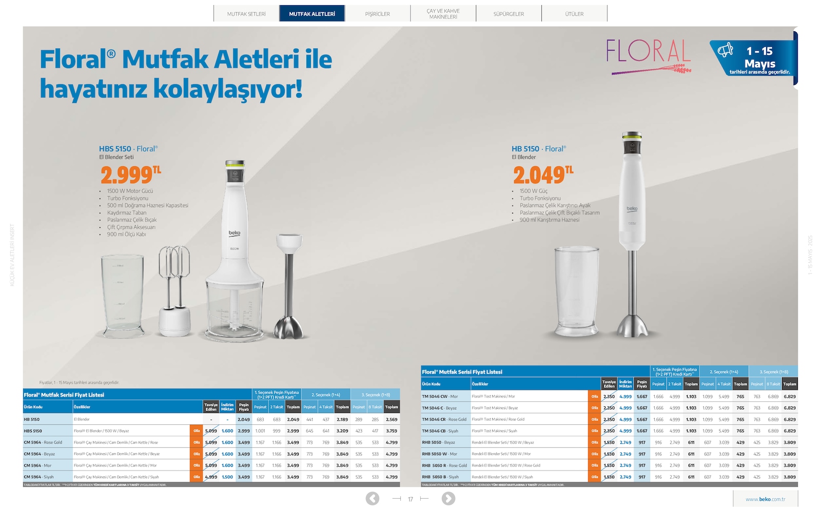 Küçük Ev Aletleri Broşürü - Sayfa 17