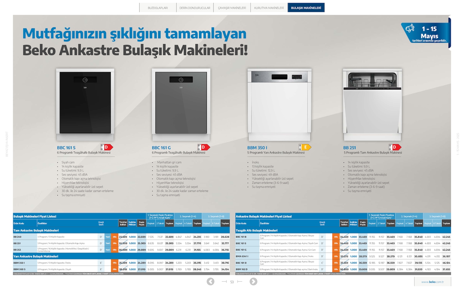 Beyaz Eşya Broşürü - Sayfa 53