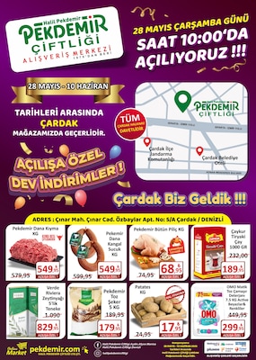 Çardak Şubesi'ne Özel Açılış İndirim Broşürü