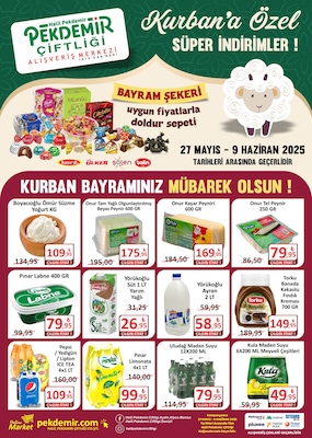 Pekdemir Market İndirim Broşürü Kapak Görseli