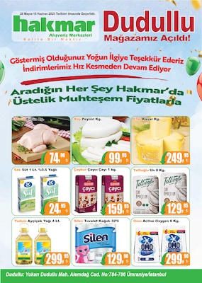Hakmar Dudullu Şubesi İndirim Broşürü Kapak Görseli