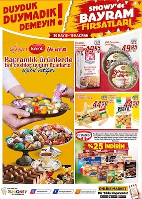 Snowy Market İndirim Broşürü Kapak Görseli