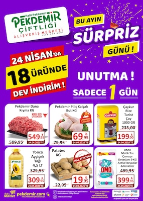 Pekdemir Market İndirim Broşürü Kapak Görseli